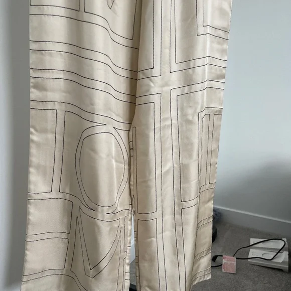 Toteme Silk Monogram Trouser Brand New Size 42 - Picture 2 of 5